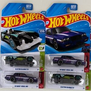 4 Hot Wheels Electro Silhouette & Buick Regal GNX TREASURE HUNT cars